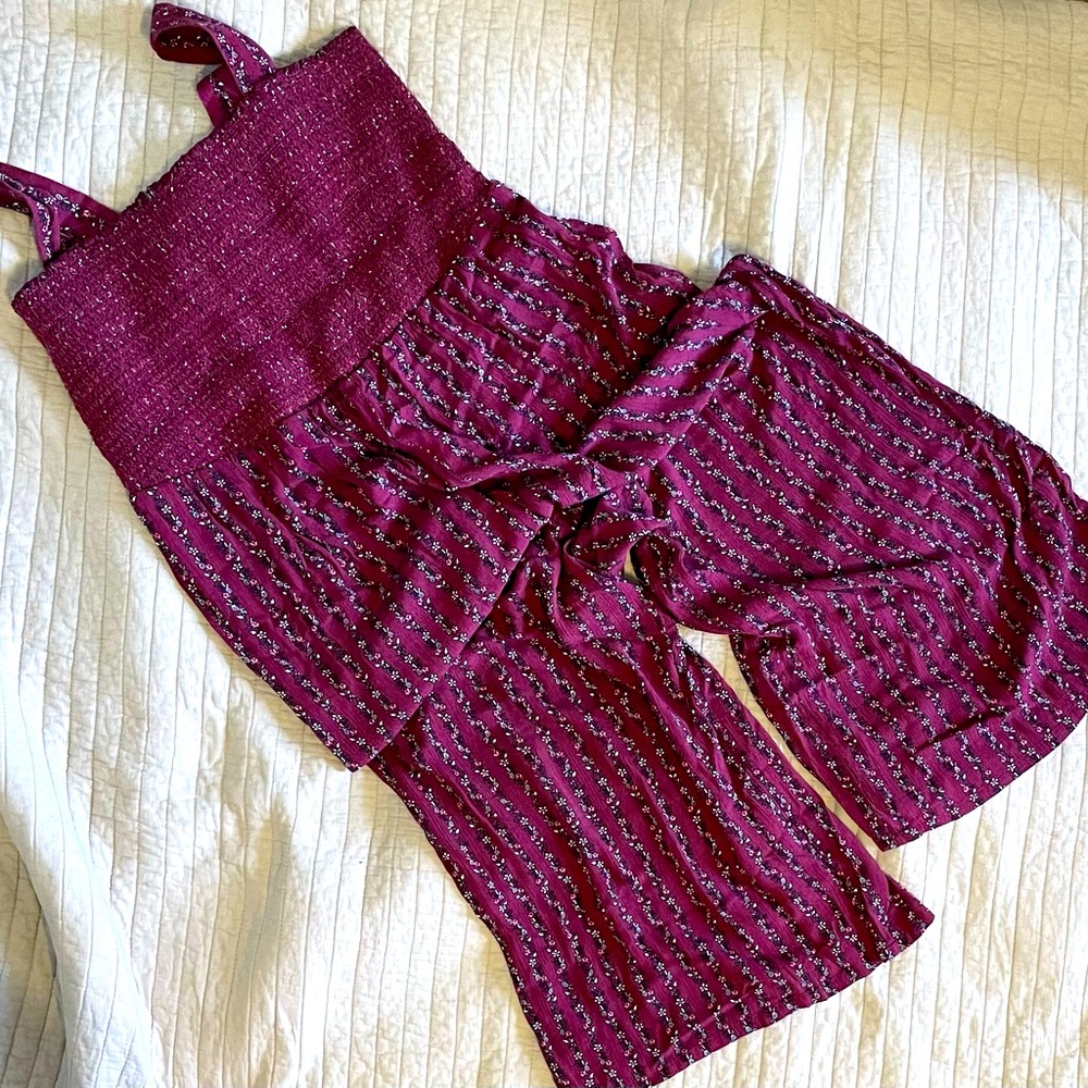 Loft floral smocked romper